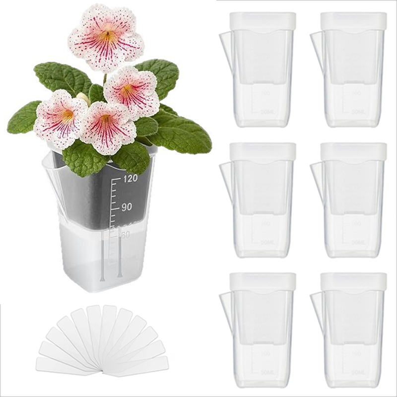 Self-Watering Planter - 16/32er-Pack Selbstbewässernde Pflanzgefäße – Transparente Hydroponik-Töpfe